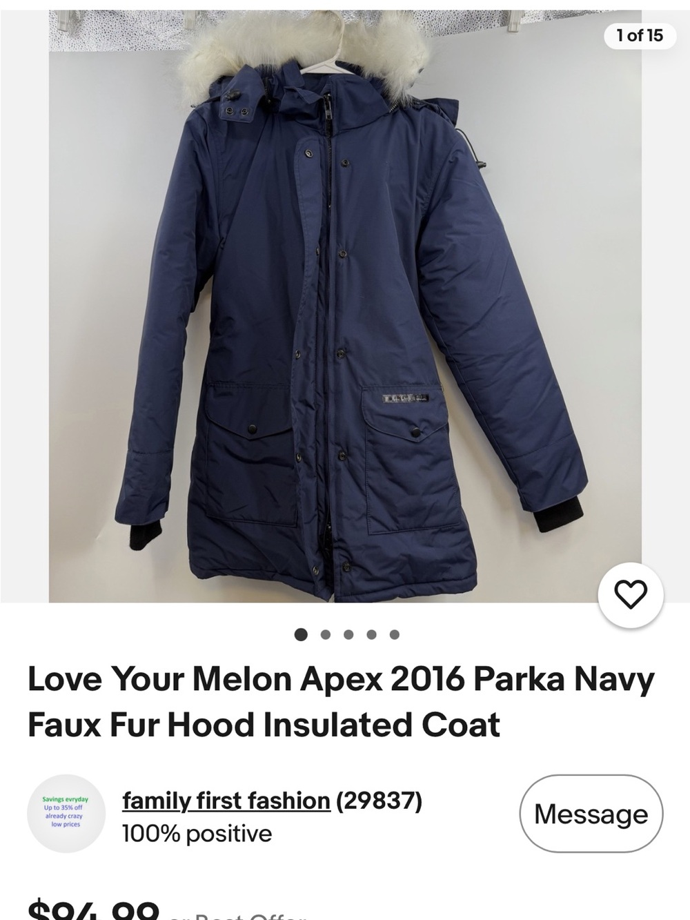 Love Your Melon Navy Quilted Jacket with Logo Patch